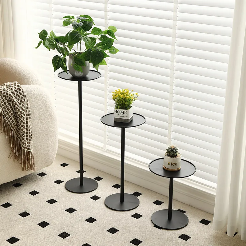 Flower Stand Floor-to-ceiling Single-layer Living Room Balcony Shelf Modern Simple Bonsai Bracket Wrought Iron Single