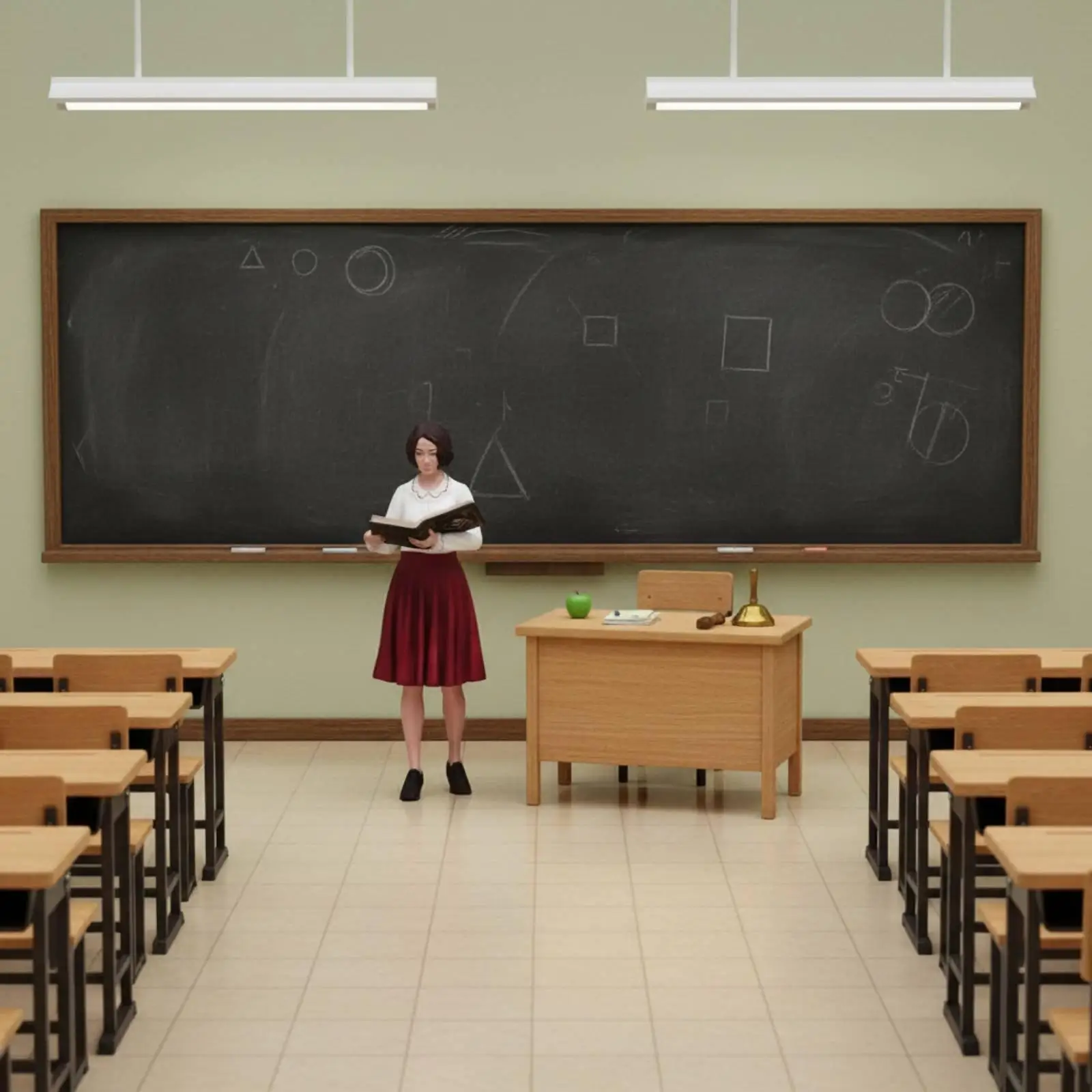 Painted Resin Miniature Figure Female Librarian Teacher Model Diorama Accessory for Collector Sand Table and Library Display view 3