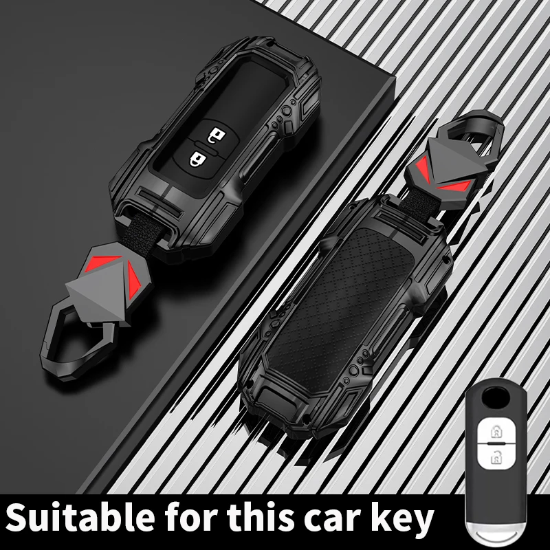 Zinklegierung + Silikon Autoschlüsselhülle für Mazda 2 3 5 6 BL BM GJ Atenza Axela Demio CX-3 CX3 CX-5 CX5 CX7 CX-9 CX8 Schlüsselanhänger