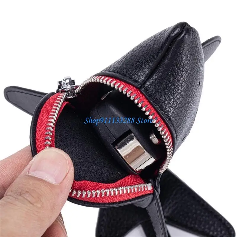 G88D Fashionable Accessory Shark Pattern Leather Keyring For Lifestyle