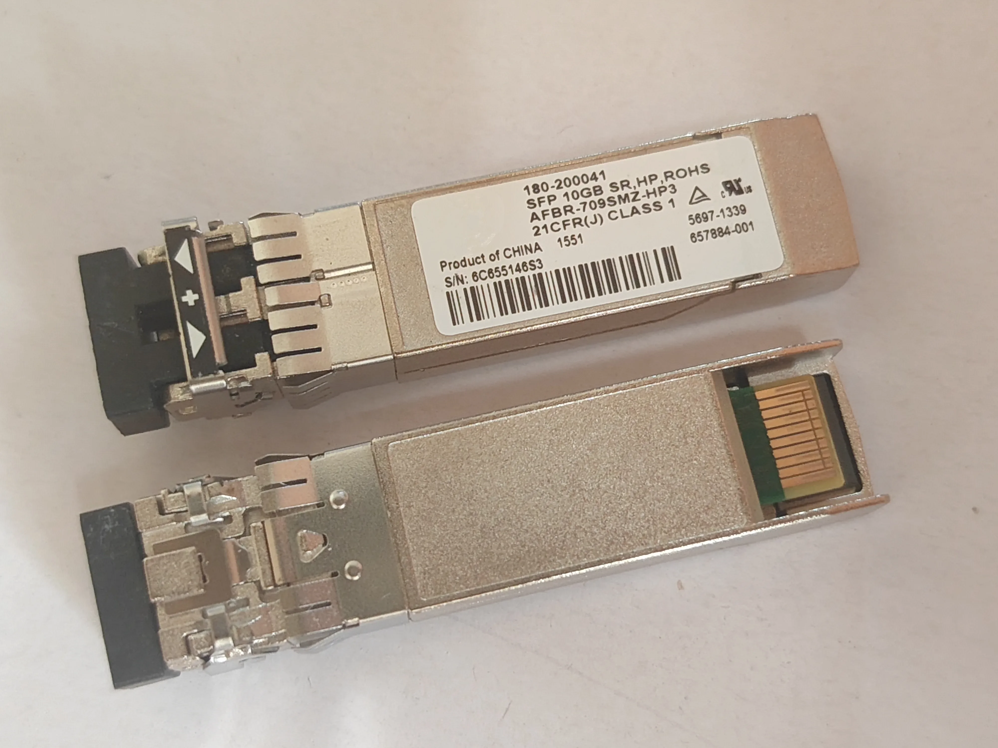 657884-001 850NM SFP 10G 180-200041 SFP 10GB SR AFBR-709SMZ-HP3 5697-1339 10G Fiber Transceiver
