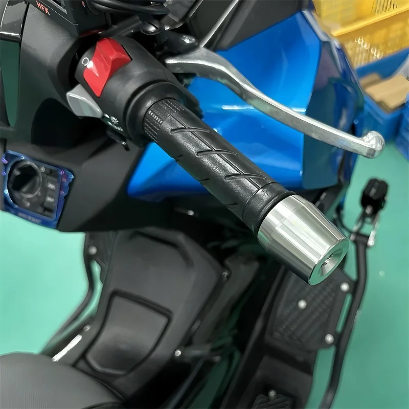 Retrofit Motorcycle Stainless Steel Heavy Handlebar Silver or Black Balance Block Bar End Cap With Dia 7/8 '22mm Counterweight