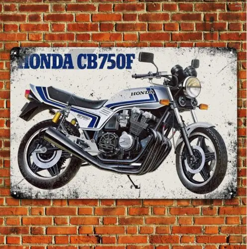 Cb750F Vintage Motorcycle Metal Poster Garage Decoration Tin Sign 20x30cm-aluminum