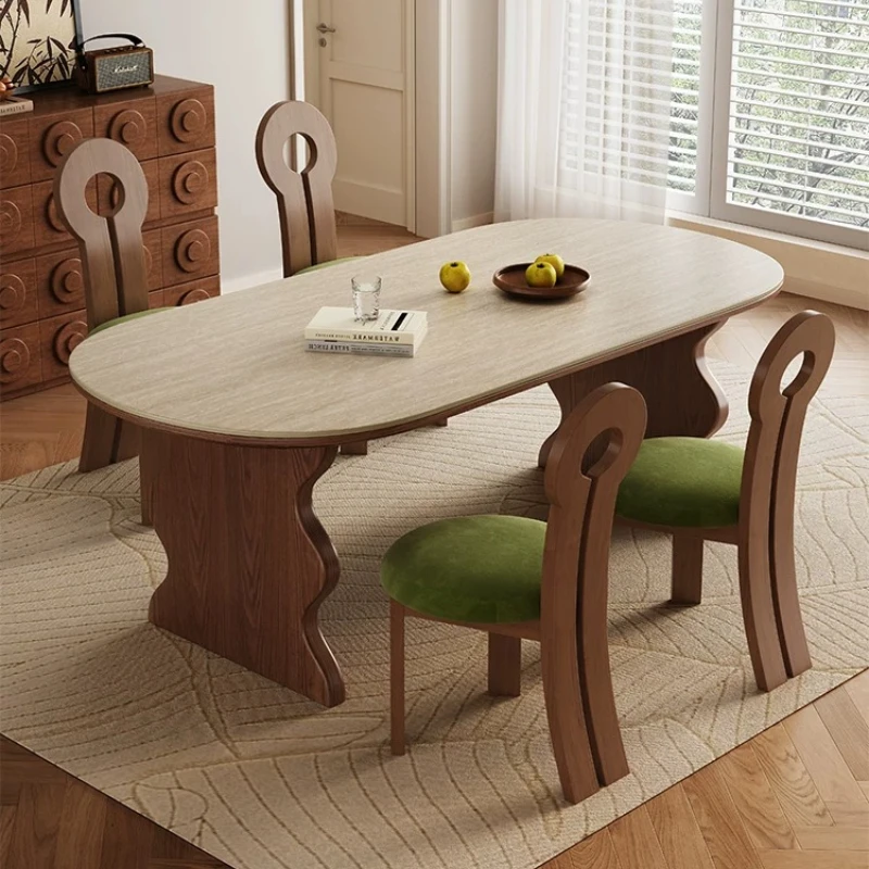 Oval Chairs Dining Tables Space Saving Pliable Patio Retro Dining Tables Kitchen Console Muebles De Cocina Furniture Home