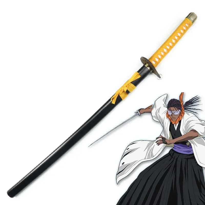 Anime Bleach Cosplay Katana Espada De Madeira, Arma Tousen Kaname, Espada Samurai Japonesa, Show De Festa De Fantasia, Engraçado, 100cm
