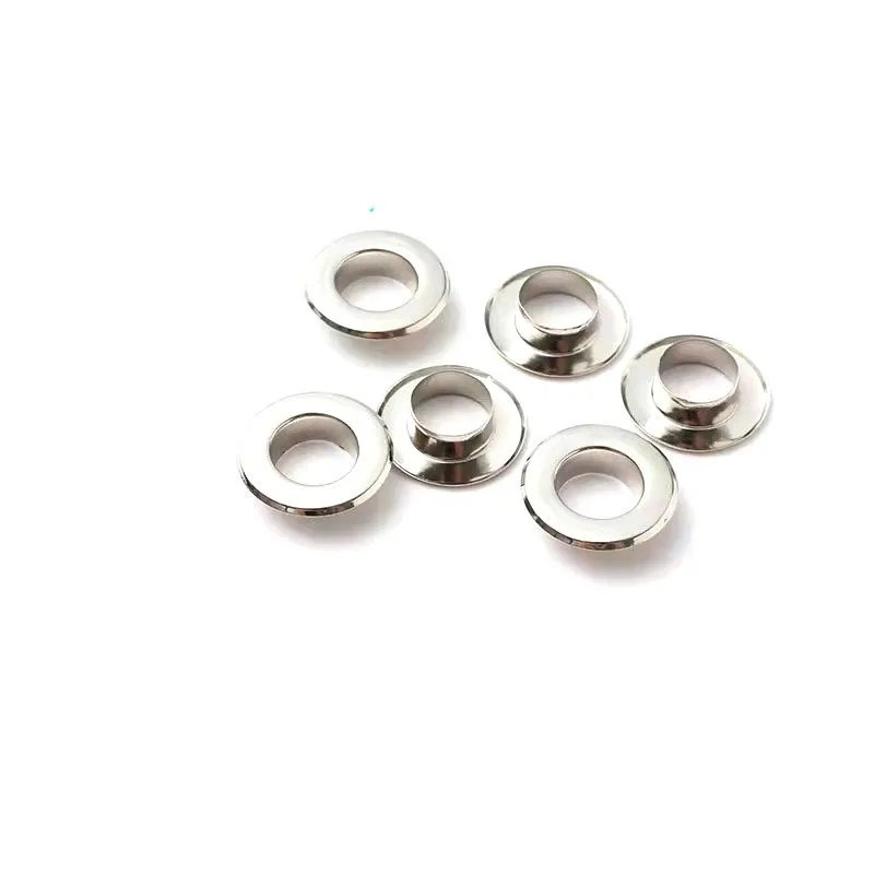 100sets + With Hole Punch Tool Silver Metal Eyelets 4mm 5mm 6mm 8mm 10mm For Shoes Bag Leather Belt Eyelets Grommet