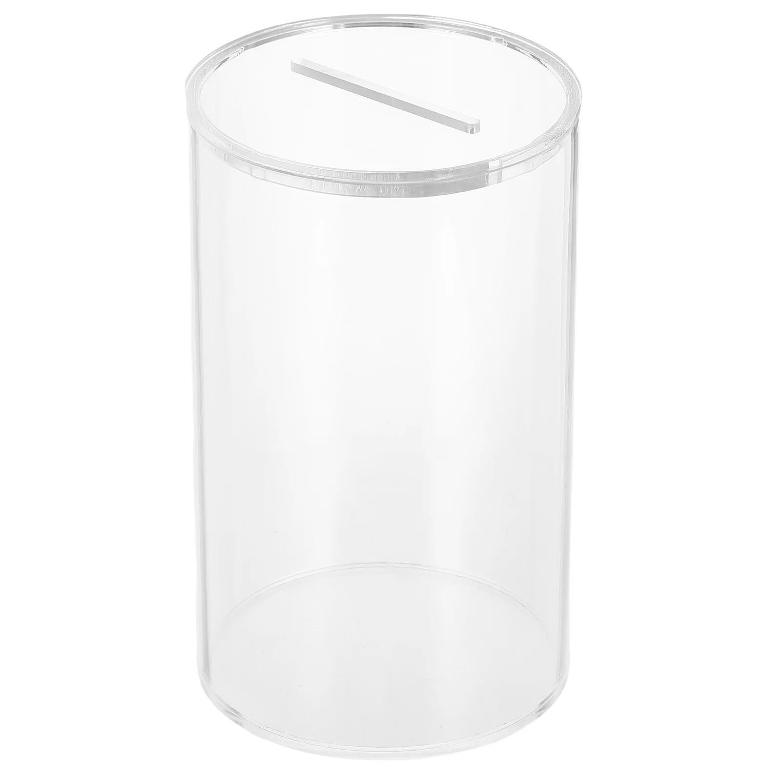 

Clear Acrylic Money Jar Coin Bank Savings Cash Count Container Change Organizer Transparent Storage Can Reusable Piggy