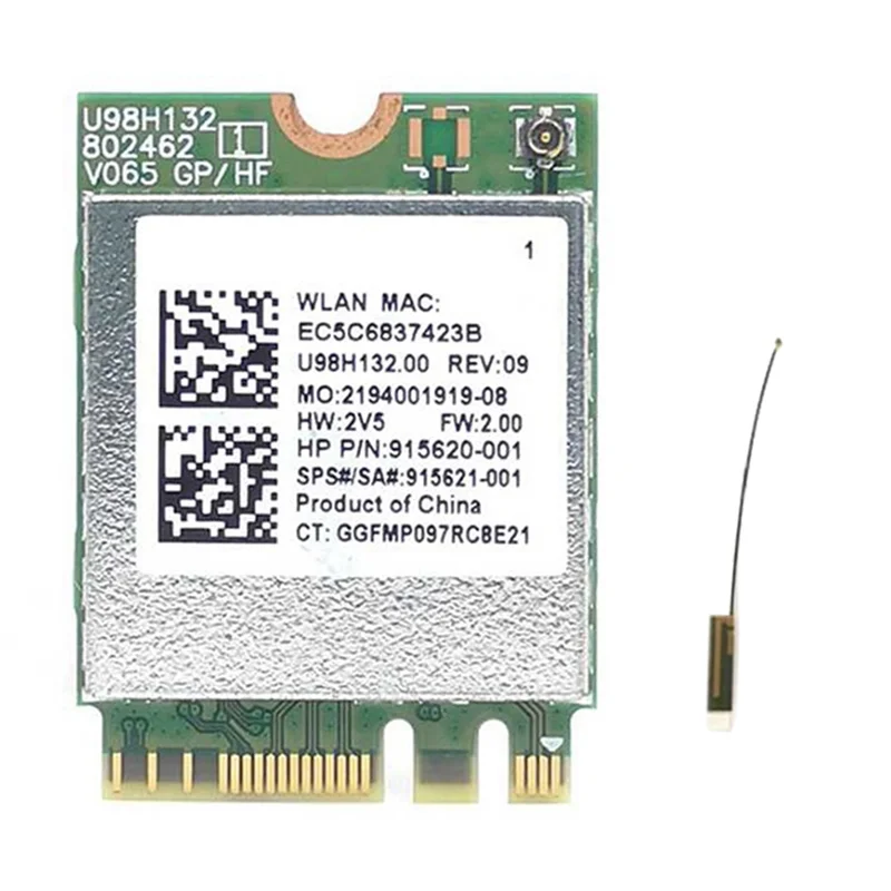 Stérilisation RTL8821CE 11AC 1bronchWi-Fi + BT 4.2 ChlorAdapter Card, 915621-001 Wireless Netowrk Card for ProPle450 G5 Series