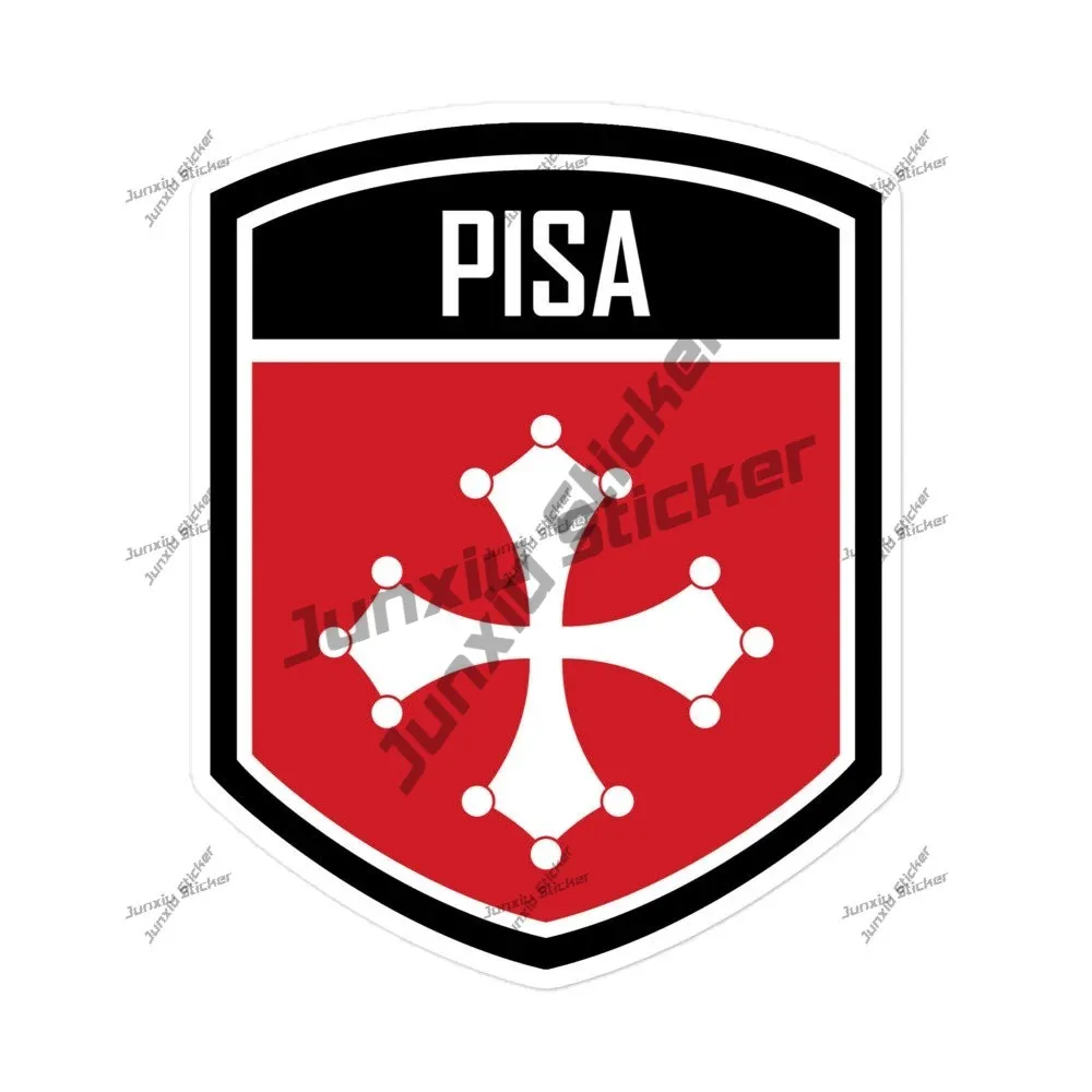 

City Of Pisa Italy Flag Emblem Stickers Pisa Italia Flag Car Sticker And Decals For Bumper Bodywork Windshield Decoration Pvc