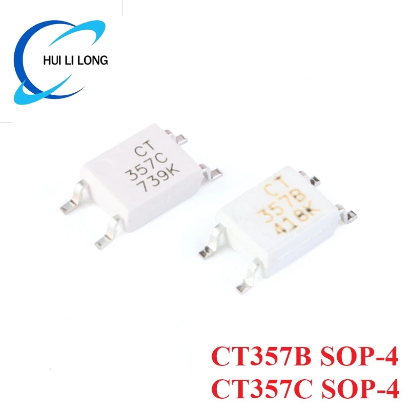 10pcs/lot CT357 CT357B CT357C 357 SOP-4 SOP4 Compatible with EL357N B C DIP Optocoupler IC Chip New Original