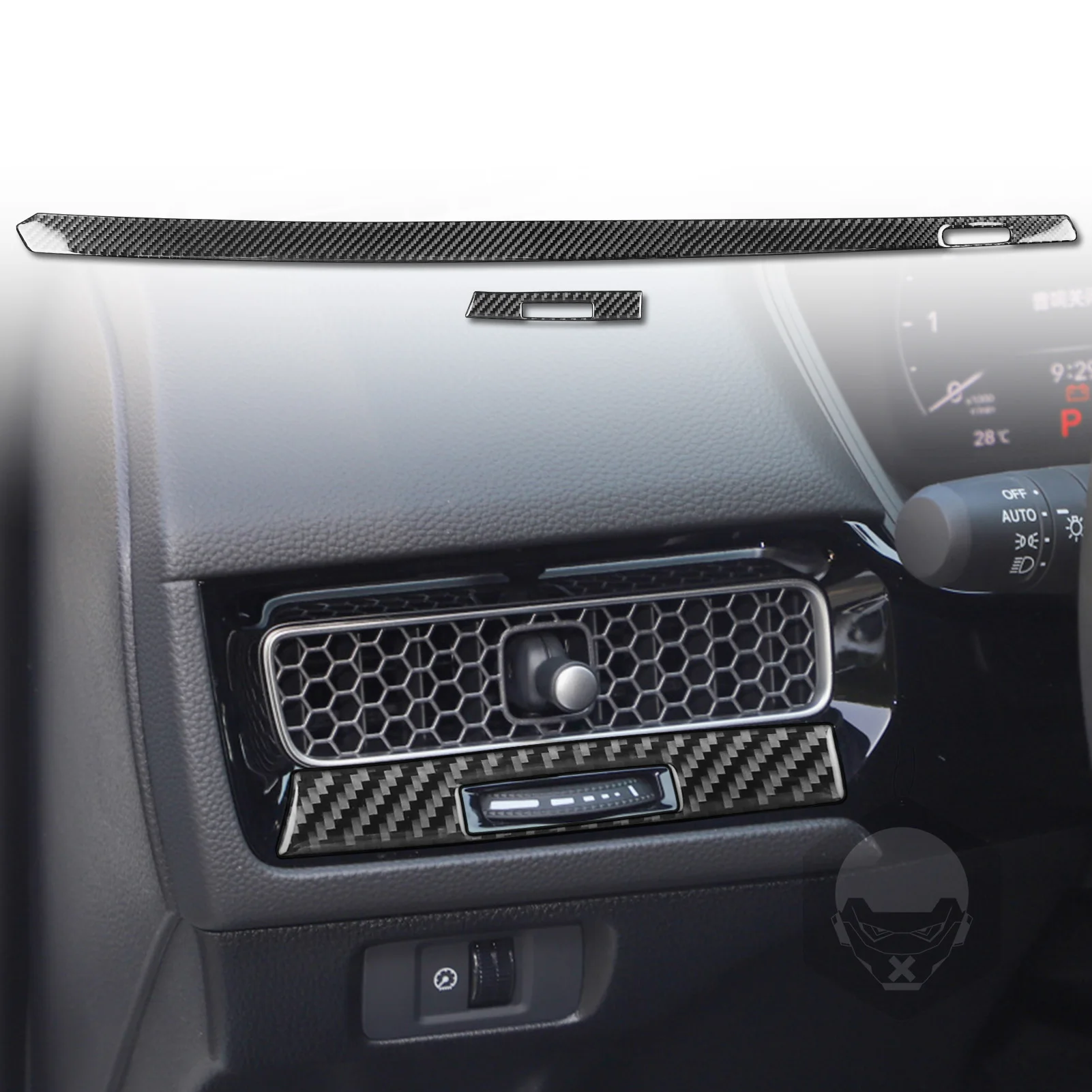 

Для Honda Civic, 11-го поколения, 2022, Центральная фотопанель из углеродного волокна, полоса, аксессуары для интерьера автомобиля, декоративная наклейка