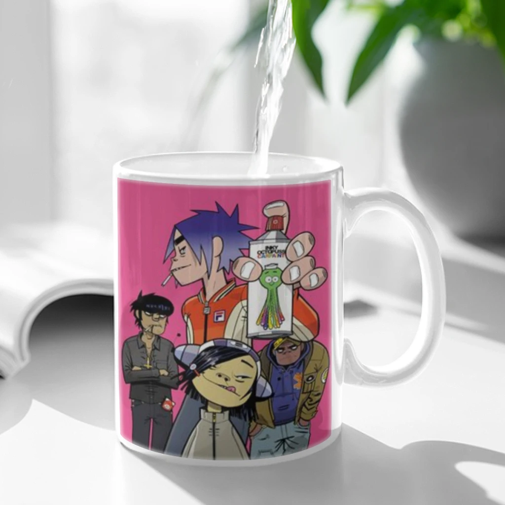 Retro Music Gorillaz Cartoon Free shipping 11OZ Coffee Mug Beer Mugs Tea Milk Cup For coffee Lovers Surprised Gift