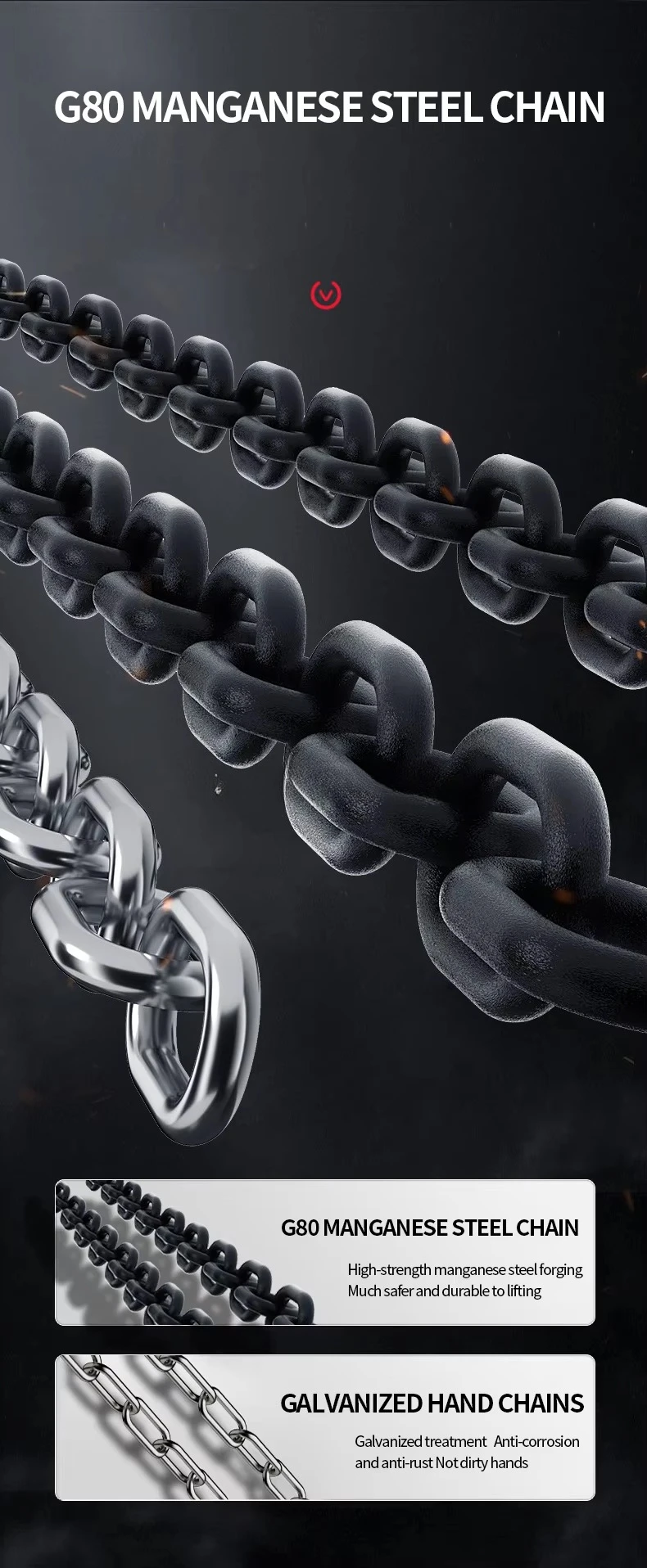 رافعة سلسلة تعمل يدويًا 3 طن #3