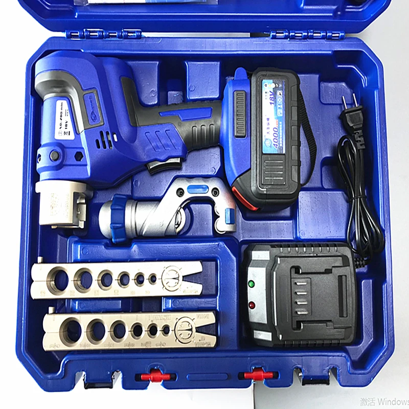 WK-E806AM-L Electric Flaring Tool 6-19mm Brass Flared Mouth Expander Rechargeable Electric Expander Tool Set+Plastic Box 1PC