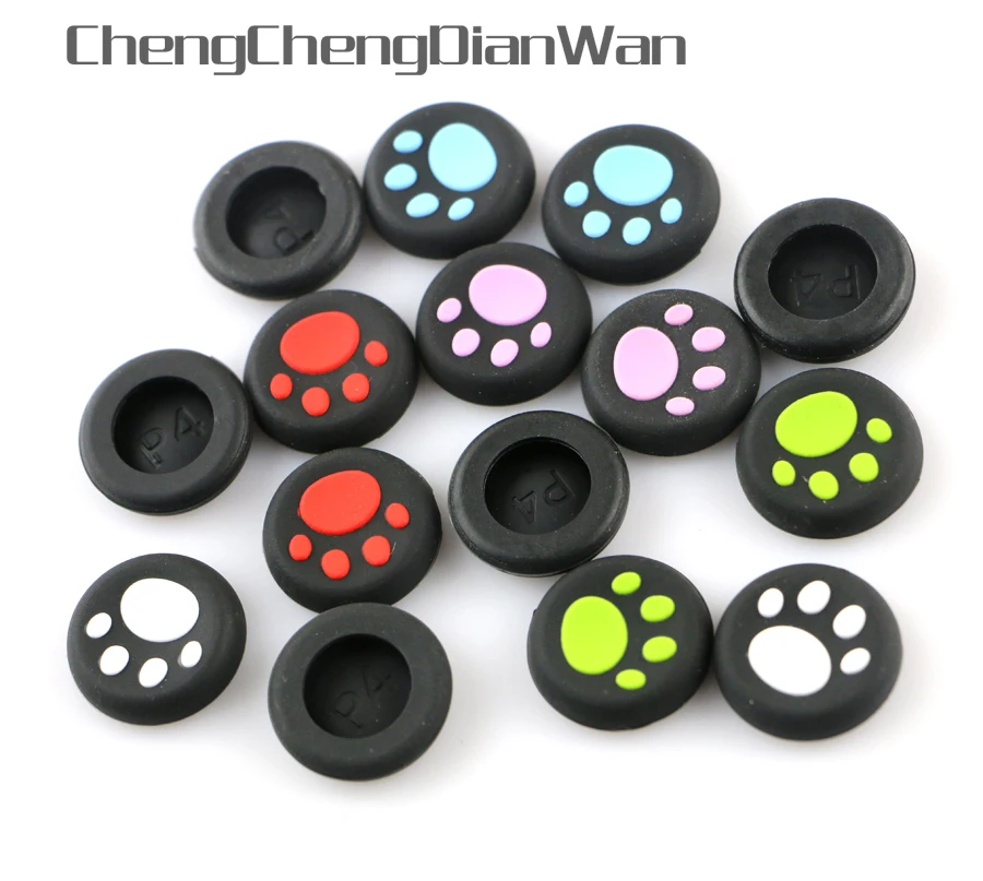 100pcs/lot Cat Claw Style Silicone Analog Controller Grips Caps Cover Grips for PS4 PS3 PS5 For Xbox 360