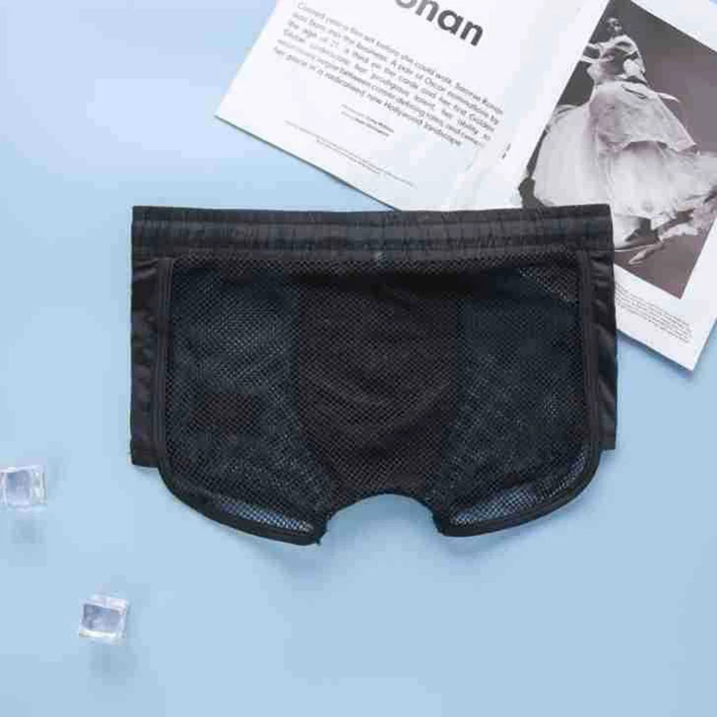 Brand Designer Men\'s Boxer Underwear Summer Thin Male Square Loose Comfortable Arro Pants Sexy Breathable Mesh Shorts