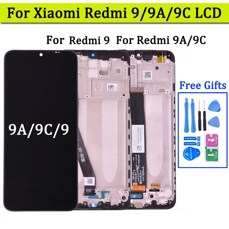 6.53 cali ekran dla Xiaomi Redmi 9A 9C wyświetlacz LCD ekran dotykowy Digitizer dla Redmi 9 LCD części zamienne do telefonu montaż