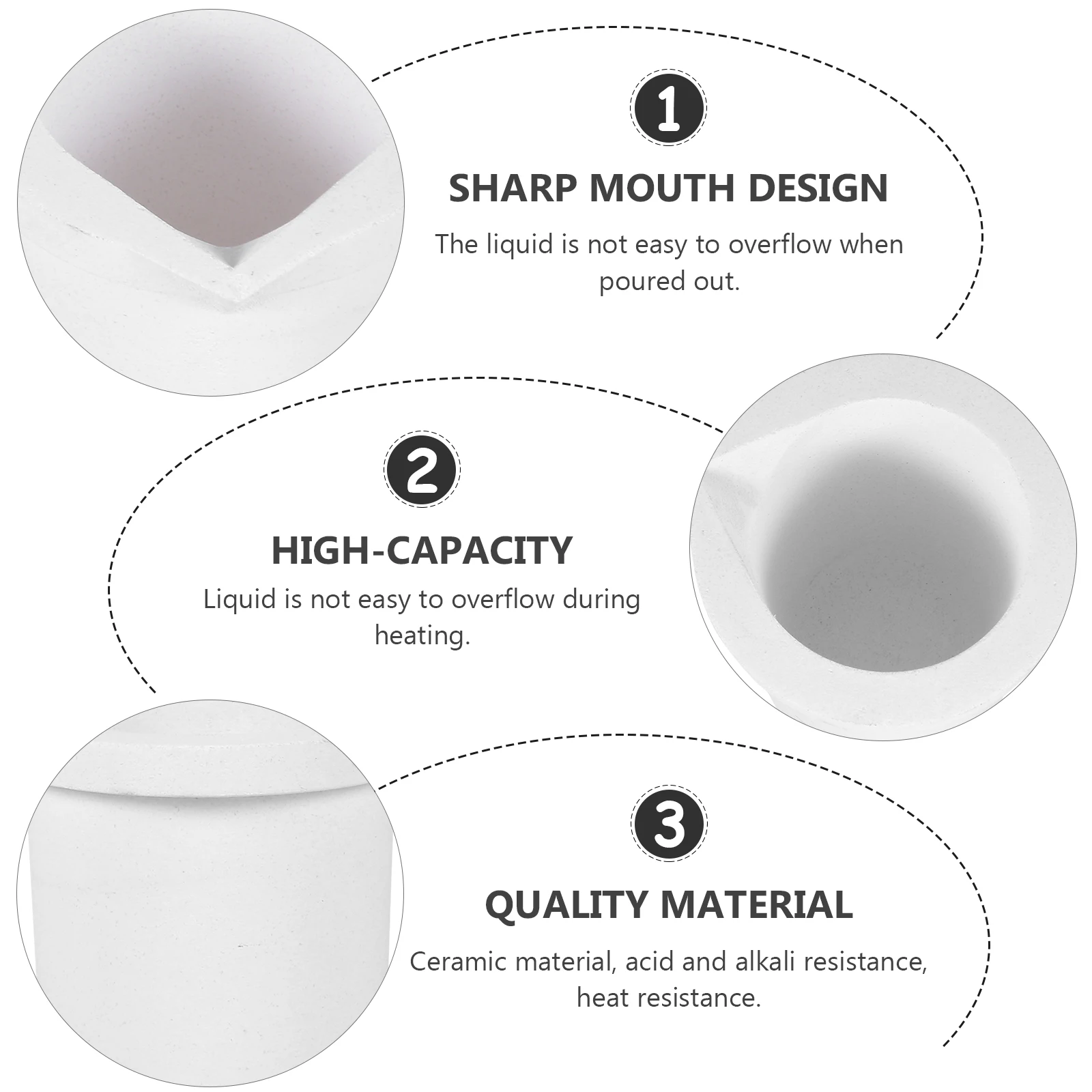 2KG High Purity Ceramic Crucible Quartz Melting Gold Cup Thermal Resistant Smelting Bowl Crucible Dish Long Life