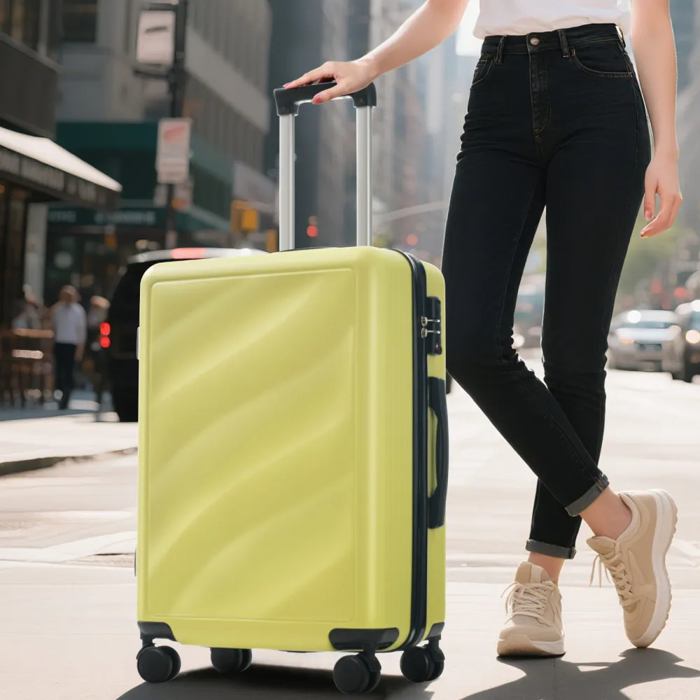 Luggage Set 3 Piece Durable ABS Suitcases with Spinner Wheels and TSA Lock, Carry-on & Checked Travel Luggage (20