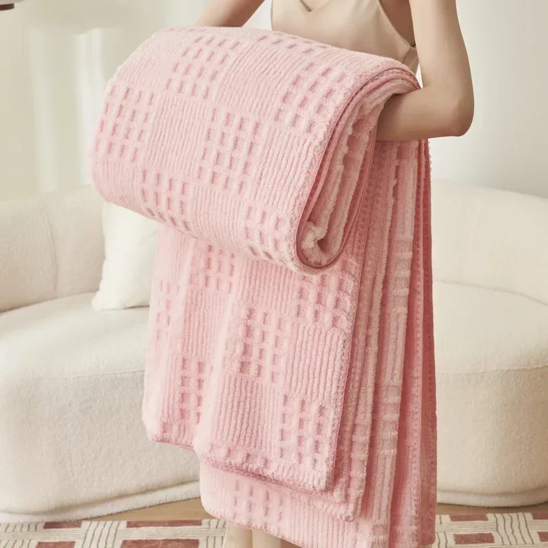 الحديثة والبسيطة فئة أ الهراء الطفل بطانية قطيفة أربعة كل موسم العالمي متعدد الوظائف بلون سميكة قيلولة بطانية