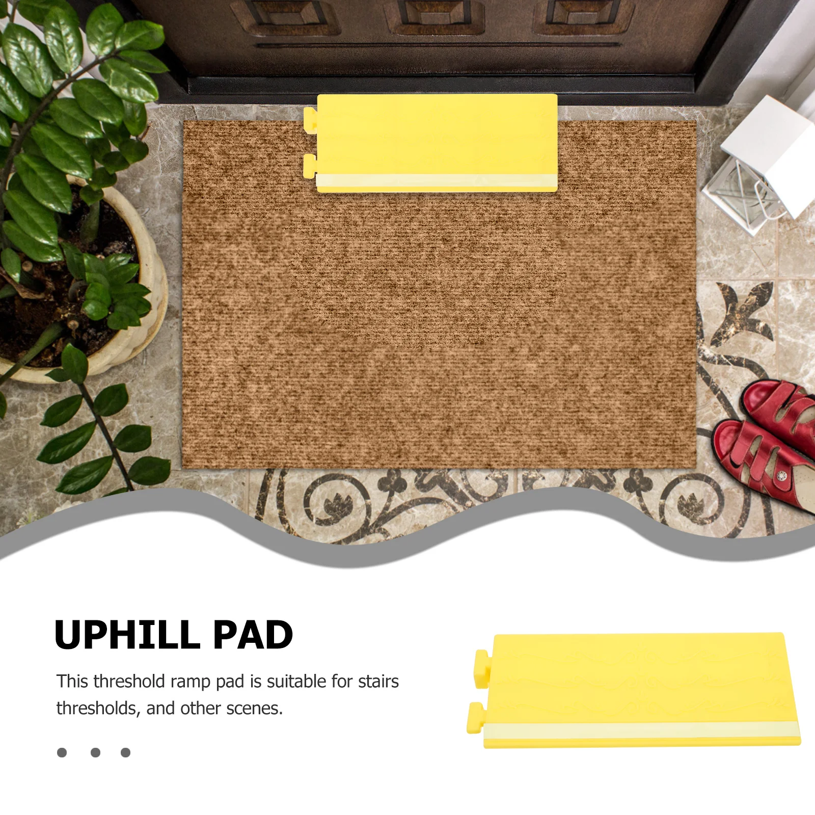 

Threshold Ramp Pad for Indoor Home Use Rubber Riser Ramp Doorway Step Reducer for Robot Cleaner No Tools Needed