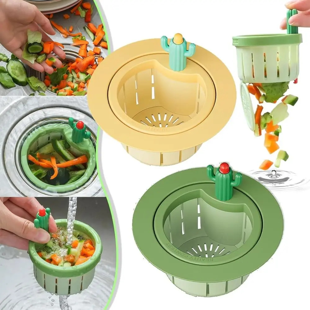 Anti-clogging Cactus Kitchen Sink Drain Strainer Leakage-proof Food Waste Catcher Sink Drain Basket Waste Collector Filter