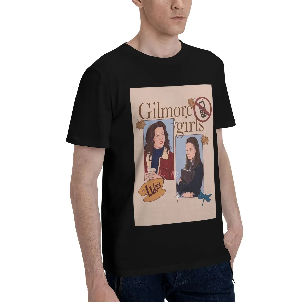 Gilmore الفتيات الكتابة على الجدران تي شيرت للرجال القطن المتضخم تي شيرت الرجال قصيرة الأكمام الجولة الرقبة ملابس الصيف بلايز S-6XL