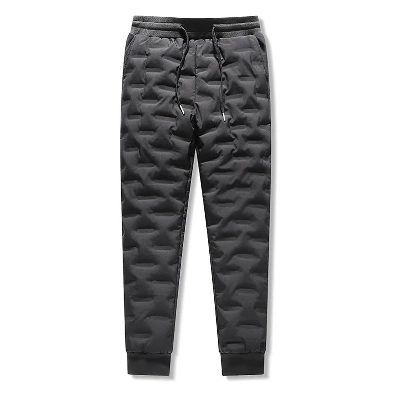 New men's casual and cold proof down pants Male with winter thickening warm and windproof 90 white duck down sports trousers