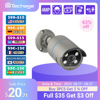 Techage 4MP POE Camera AI Smart Two Way Audio Outdoor Face Detection IP66 Waterproof  CCTV Video Surveillance IP Security Camera