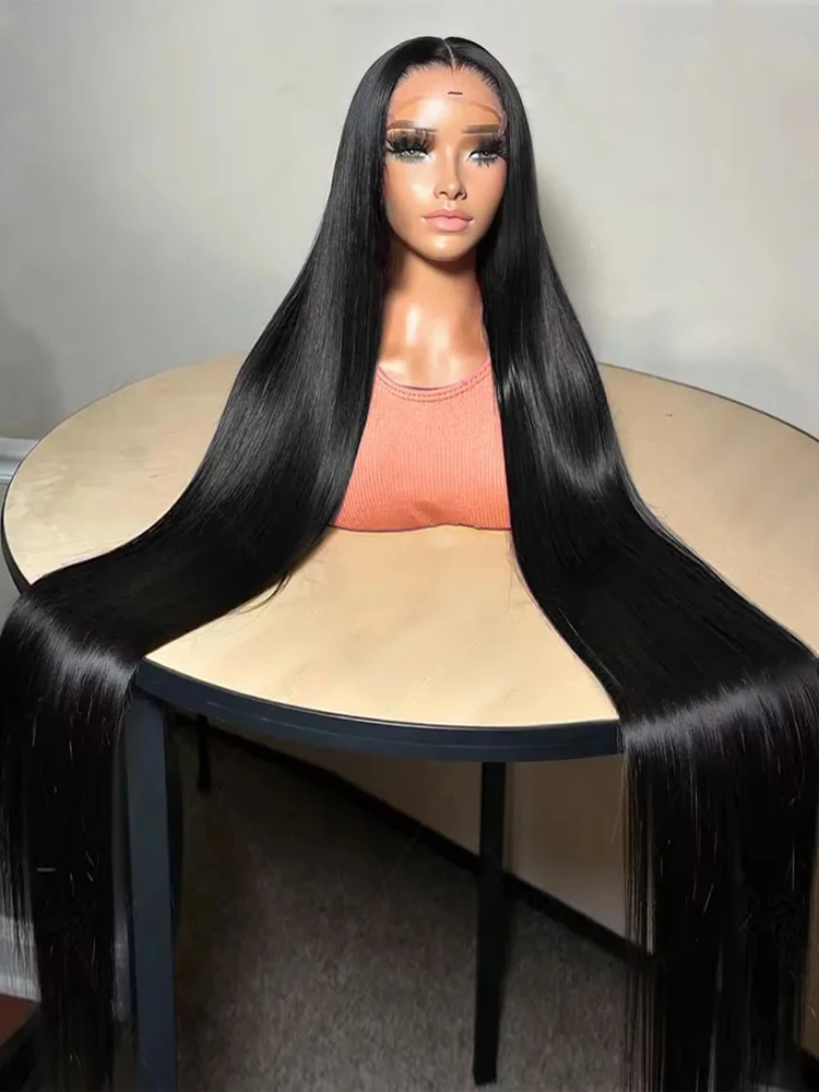 

250 Density Bone Straight 13x6 HD Lace Frontal Wig 13x4 Transparent Lace Front Pre Plucked Remy Human Hair For Women Vietnamese