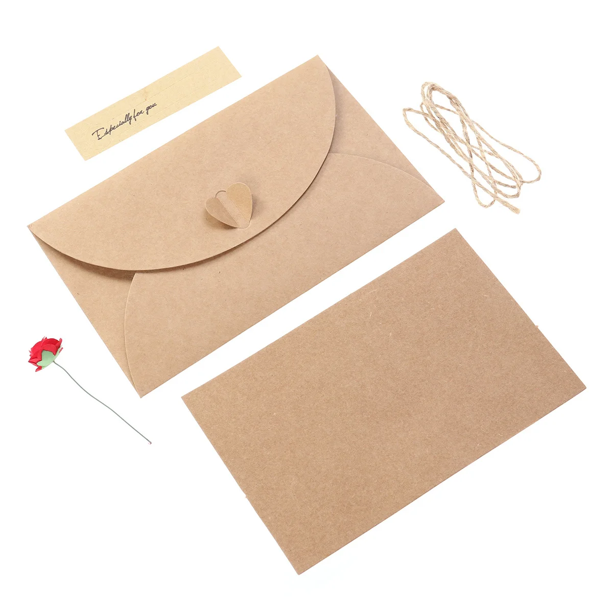 빈티지 크래프트 인사 카드 수제 건조 꽃 대형 레드 로즈 창의적인 축복 감사 발렌타인데이 생일 파티용