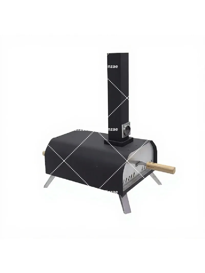 Portable Folding Pizza Oven with Thermometer Stainless Steel for Home Outdoor Camping