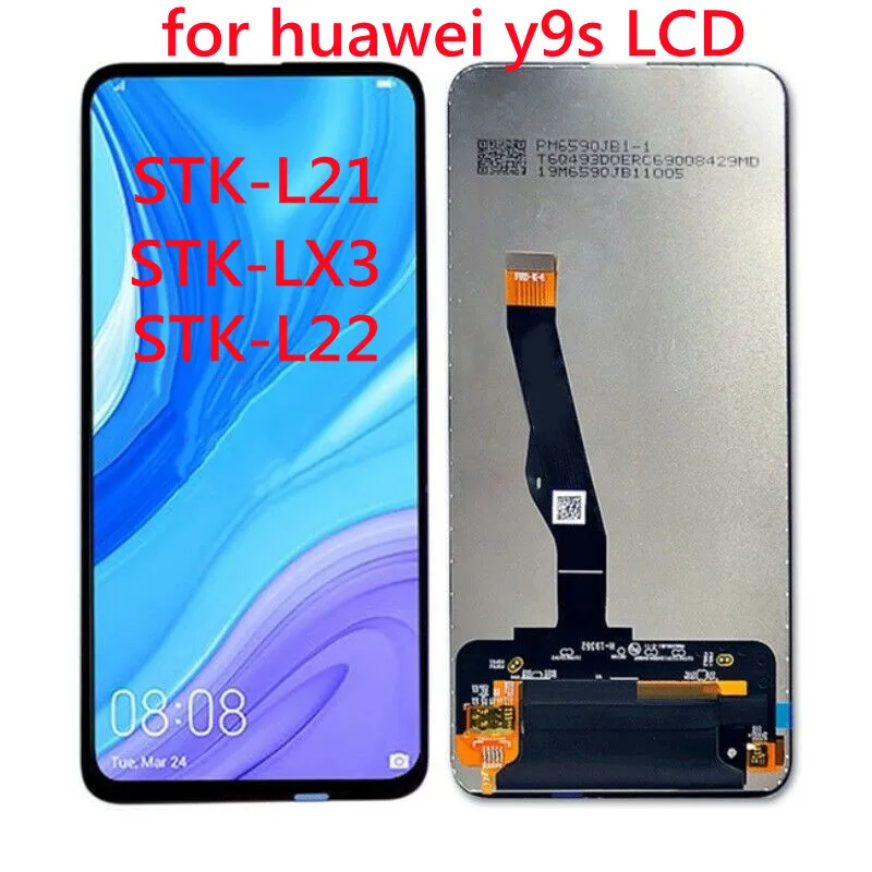 For Huawei y9s LCD original y9s screen STK-L21 STK-LX3 STK-L22 LCD touch digital display with border