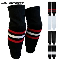 Calcetines protectores para piernas para deportes al aire libre, calcetines de Hockey sobre hielo para hombres y mujeres, calcetines hasta la rodilla para entrenamiento profesional, protección para piernas y Hockey sobre hielo