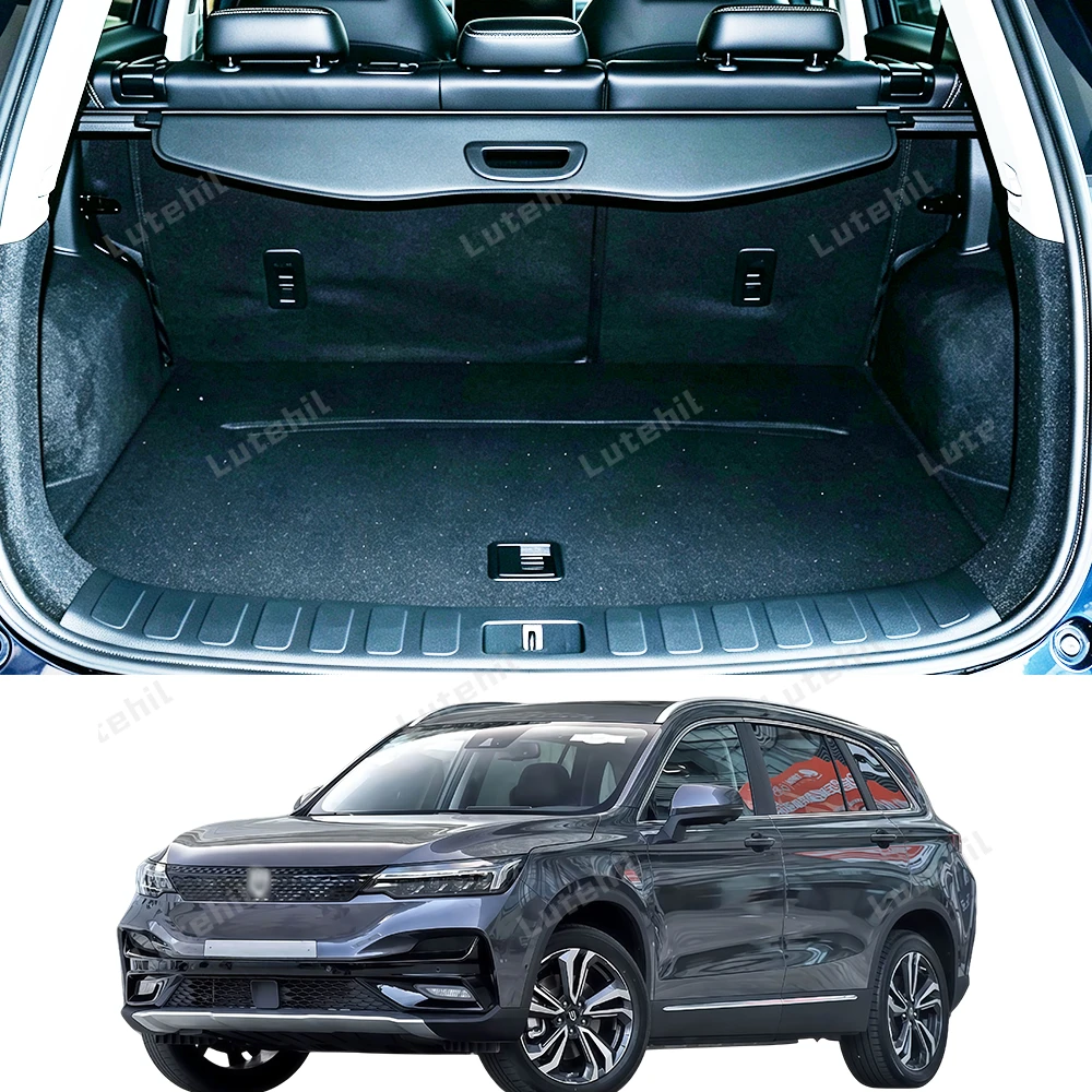 Cargo Liner For Skyworth ET5 2020 Car Trunk Mats Carpet With Backrest Protectors Cargo Mats Accessories Waterproof