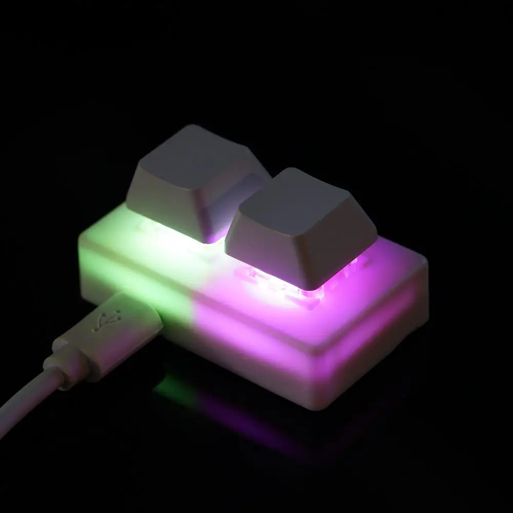 لوحة مفاتيح صغيرة مخصصة 2 مفاتيح OSU لوحة مفاتيح الألعاب الأحمر مفاتيح Rgb لوحة مفاتيح الألعاب الميكانيكية بيد واحدة لأجهزة الكمبيوتر المحمول