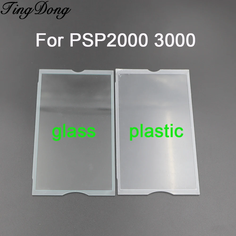 Kunststoff-/Glas-Bildschirmlinse für PSP 2000 3000 PSP2000 3000 Spielkonsole, Display-Panel-Abdeckung, transparenter Rahmen, klare Spiegelabdeckung