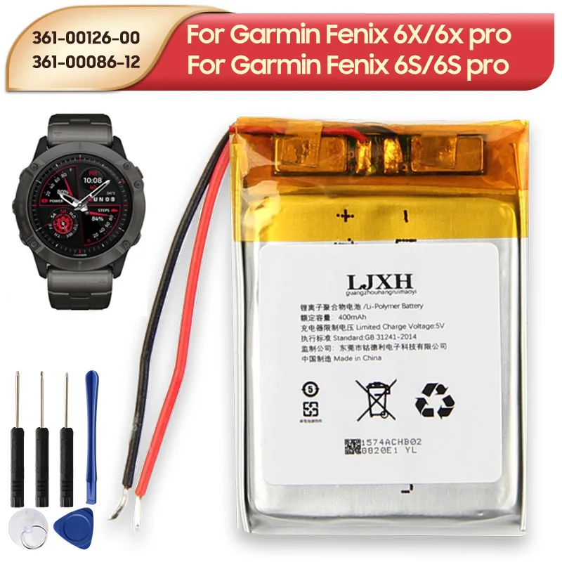 Original Replacement Battery 361-00126-00 361-00086-12 For Garmin Fenix 6X Fenix 6X Pro 6S Fenix 6S Pro Vivoactive 3 Music