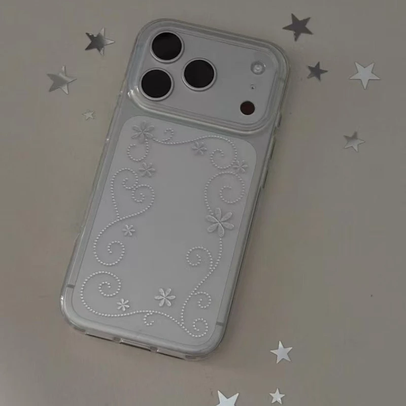 Korean Ins Winter Snowflake Phone Case For Samsung A57 A07 A36 A26 A56 A16 A06 A55 A35 A25 A15 A05 A54 A34 A24 A14 A13 A53 Clear