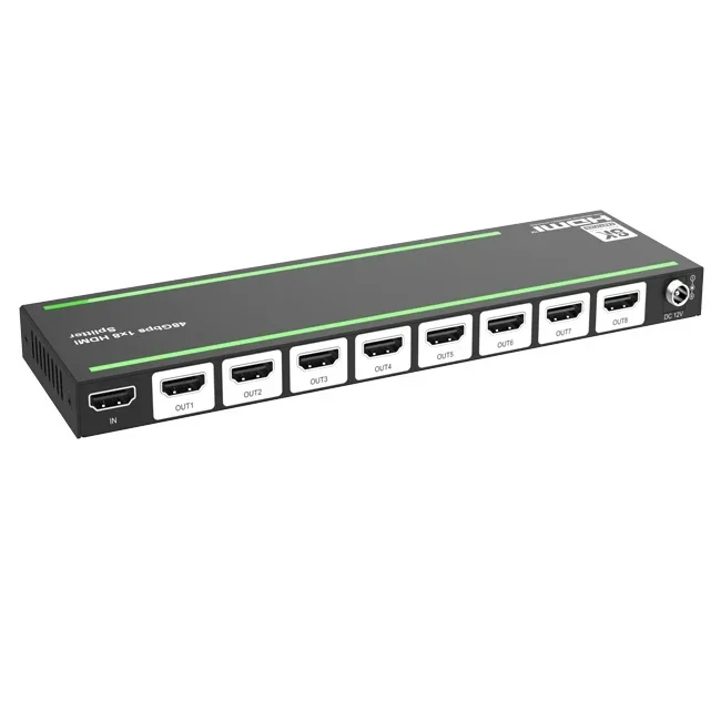 

48Gbps 1x8 HDMI Splitter 1 in 8 Out 8K 8 Port HDMI Splitter for TV Monitor