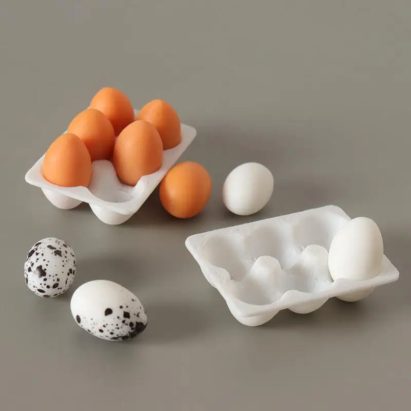 1:12 Dollhouse Mini Egg Frying Pan Kitchenware Model Dollhouse Kitchen Scene Accessories Children Pretend Play Toys Kit view 3