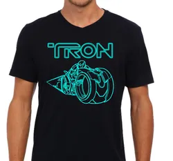 Tron Cycle T-shirt Combine Fun Printed Men's And Women's Short Sleeve T-shirts