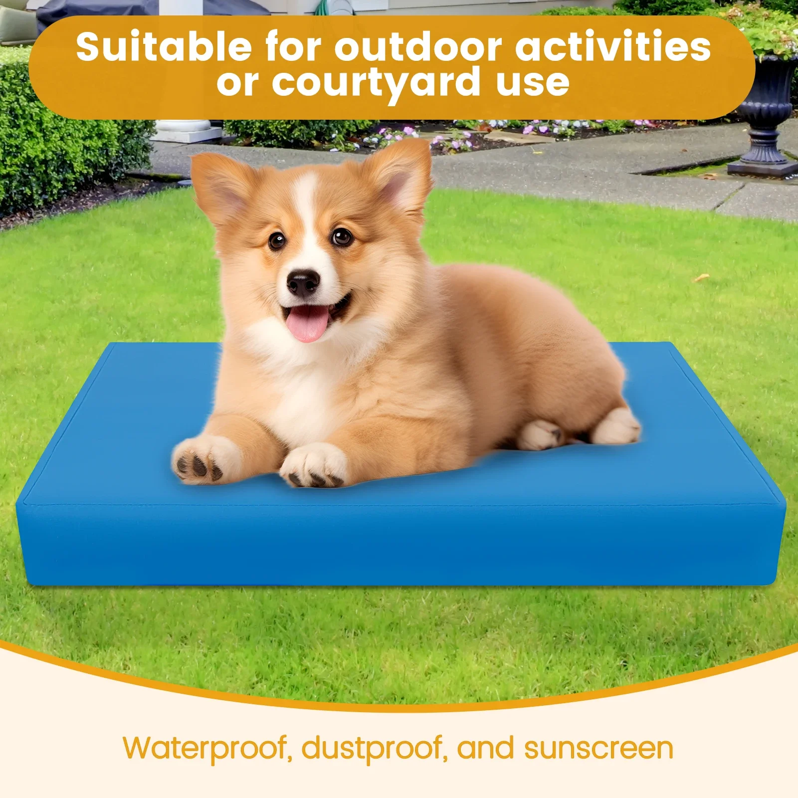 Dog Bed Cover Oxford Cloth Waterproof Dog Bed Protector Cover With Zipper Removable Dog Bed Liner Easy to Wash Pet Supplies S/M - view 5