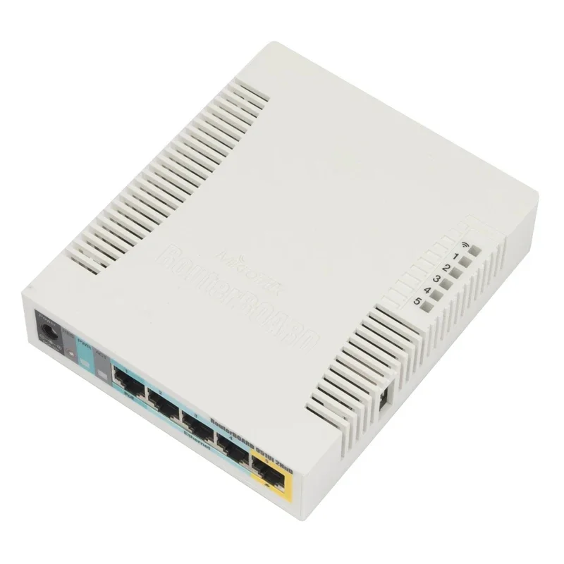 MikroTik RB951Ui-2HnD 5-Port Wireless Router 1000mW 300M WiFi RouterOS 2x2 MIMO 2.5dbi WI-FI 1xPOE In, 5xPOE Out