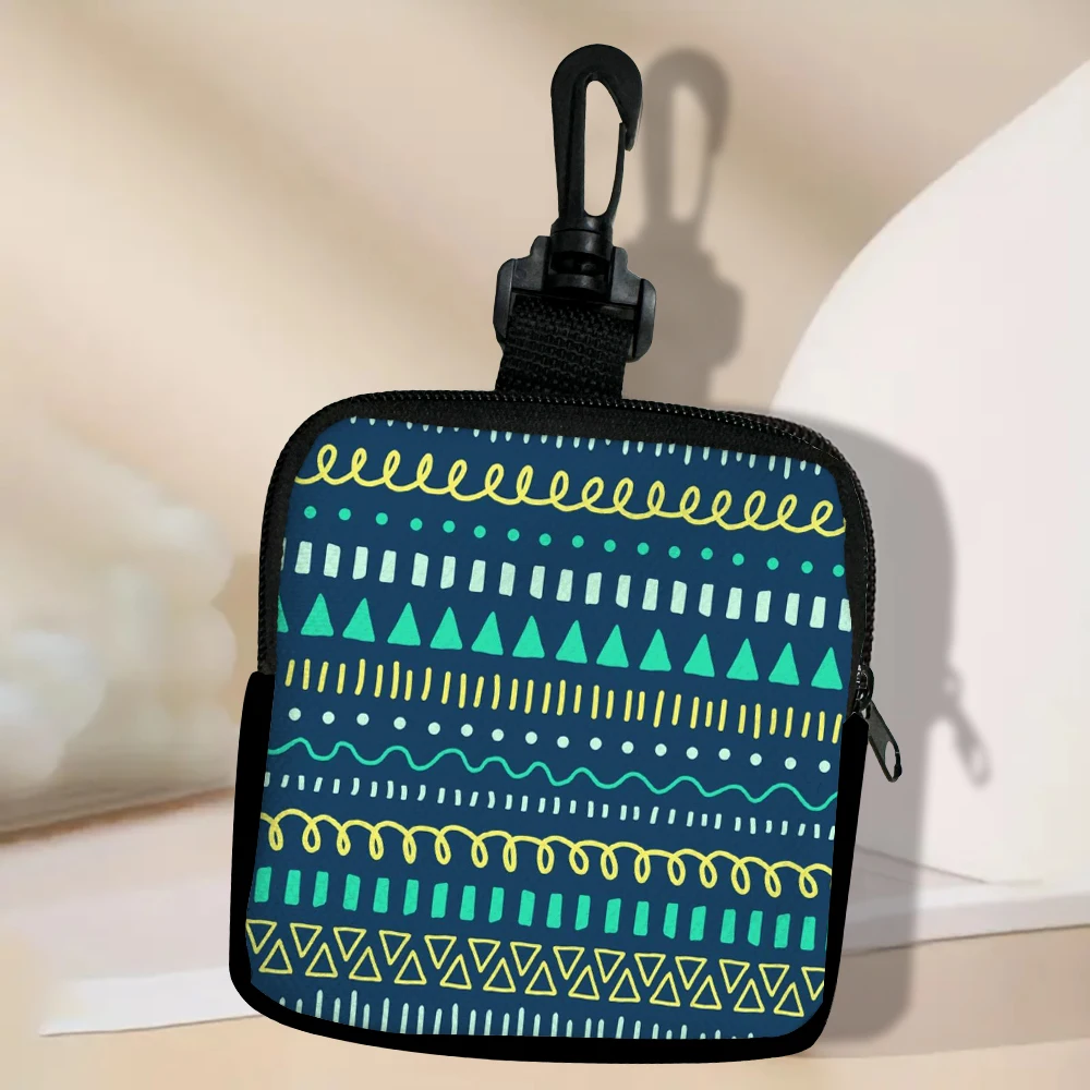 

Точечная линия, поверхность, ключ, карман на молнии, сумка для закусок, портативная уличная сумка для ключей, сумка-держатель для мужчин и женщин, кошельки для монет, сумка 7,2