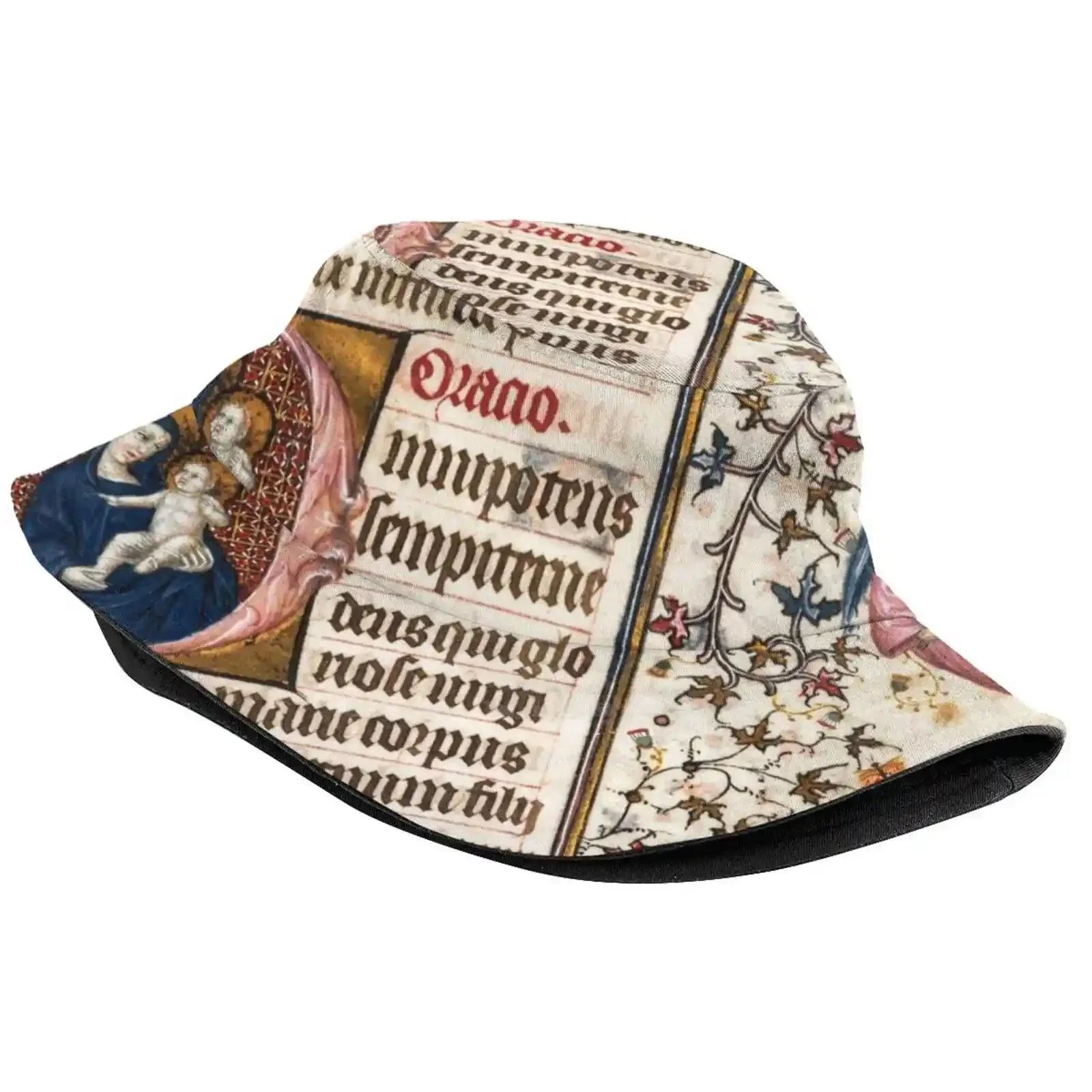 Medieval Book Unisex Summer Outdoor Sunscreen Hat Cap Medieval Illuminated Manuscript Codices Codex Middle Ages Virgin