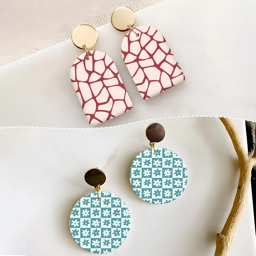 2025 جديد الشاشة الحريرية قابلة لإعادة الاستخدام طقم الطباعة بالشاشة الحريرية للطباعة على الطين مجوهرات الطين أقراط بوليمر كلاي الإستنسل مائي #3