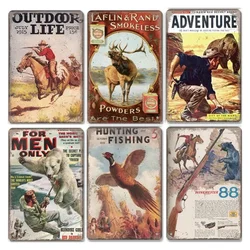 Adventure Ranger Metal Tin Signs Retro Wall Decor Hunting Shop Tool House Hunting Poster 8 X 12 Inch
