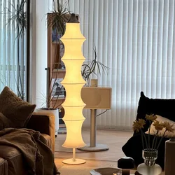 Nordic Minimalist Fabric Wabi Sabi Led Floor Lamp Japanese Silk Floor Lamp Living Room Home Decor Bedroom Corner Bedside Lamp
