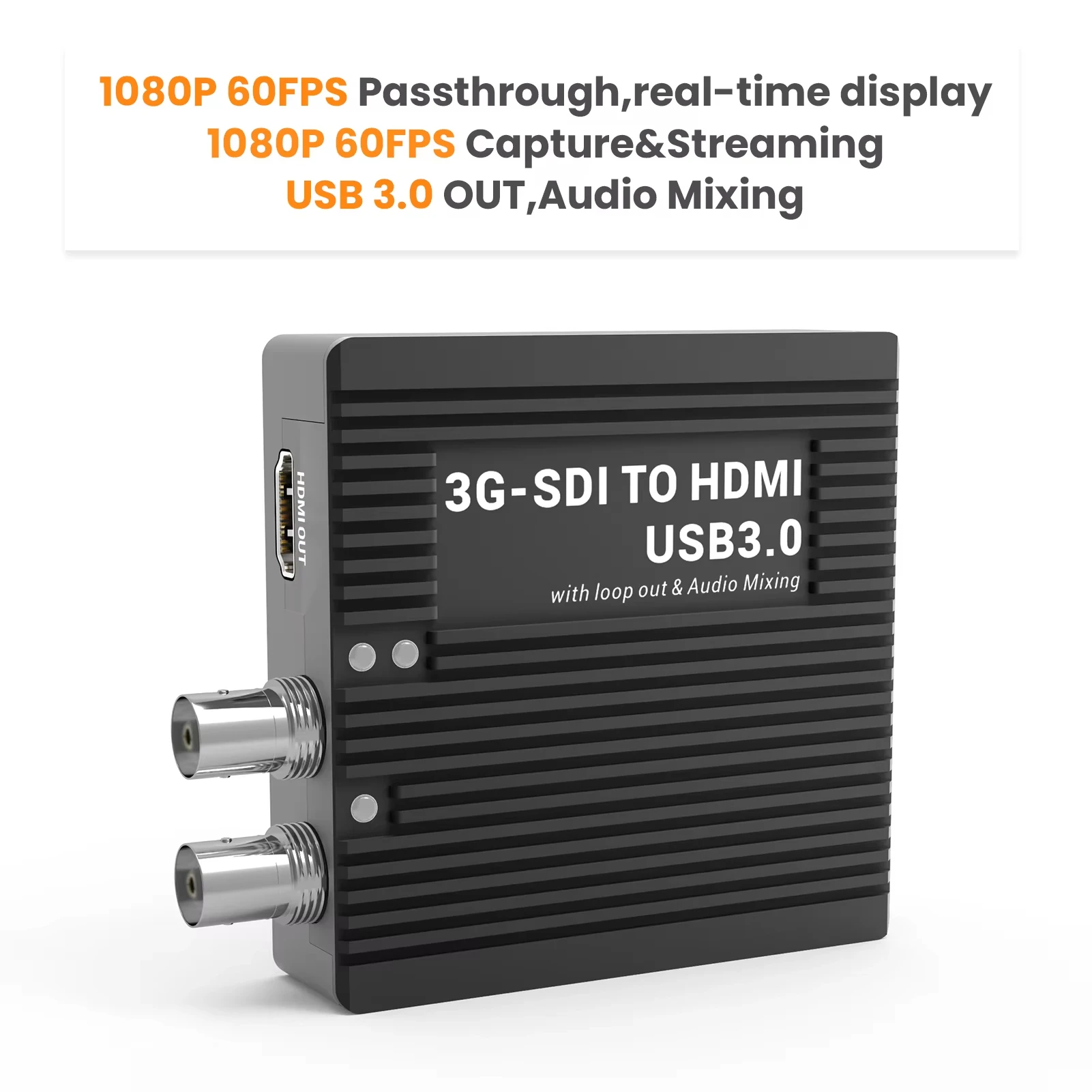 

LCC382 3G-SDI to USB 3.0 Video Capture Card, UVC/UAC No Drive, HDMI Loop Out, 1080P60, for OBS/Live Streaming/Video Conference